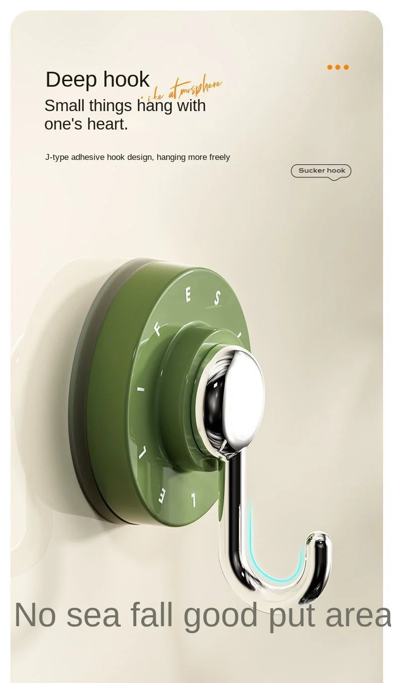Bathroom Accessories Waterproof Rotating Suction Hooks for Bathroom Kitchen Strong Adhesive Wall Organize