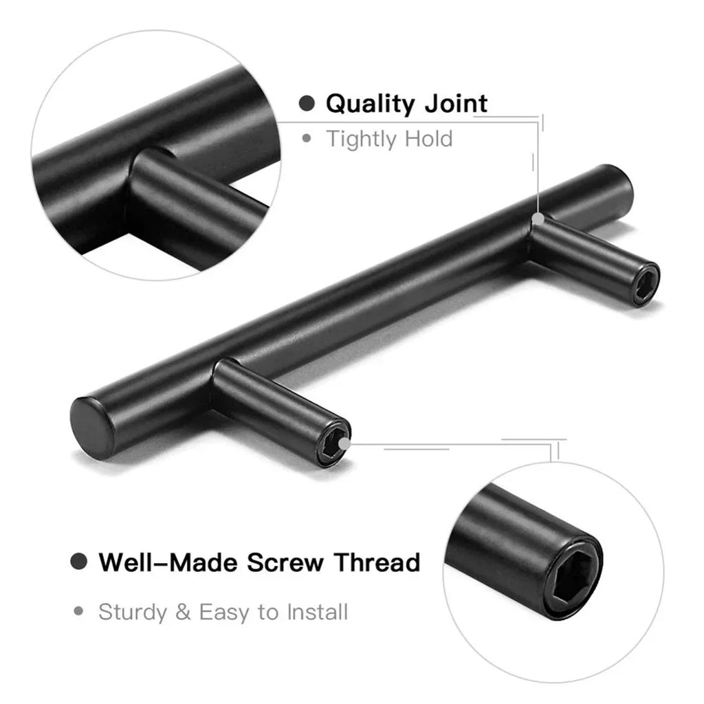 2/4/6/8/10/12 Inches Modern Stainless Steel Kitchen Door Cabinet T Bar Handle Pull Knob Cabinet Knobs Furniture Handle Cupboard