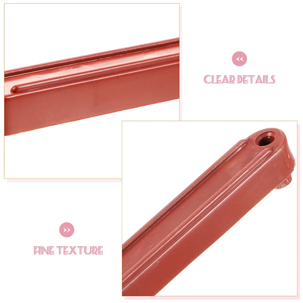 2 Sets Brown Drawer Slides Feet Plastic Undermount Track Guide Drawer Replacement Parts Rails for Wardrobes Keyboard Accessories