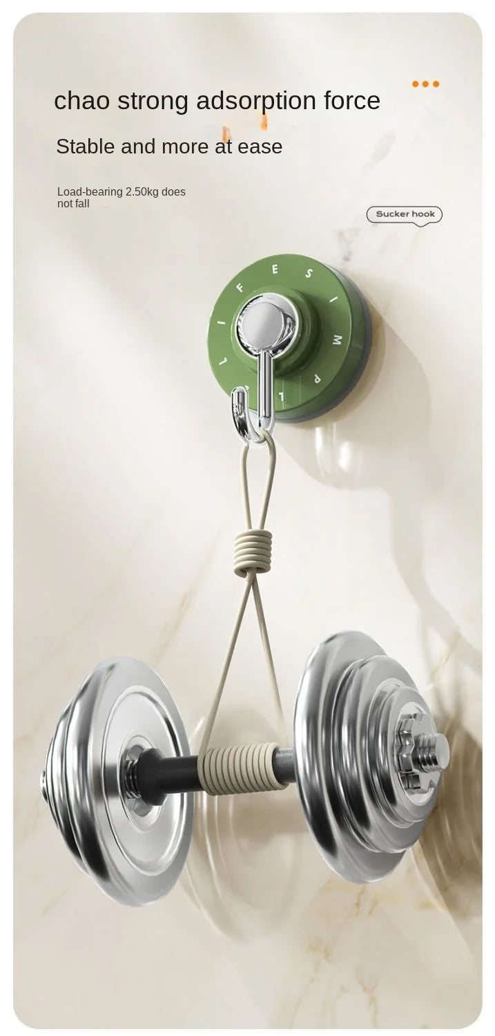 Bathroom Accessories Waterproof Rotating Suction Hooks for Bathroom Kitchen Strong Adhesive Wall Organize