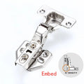 4Pcs Hinge Stainless Steel Hydraulic Cabinet Door Hinges Damper Buffer Soft Close Kitchen Cupboard Furniture Full/Embed