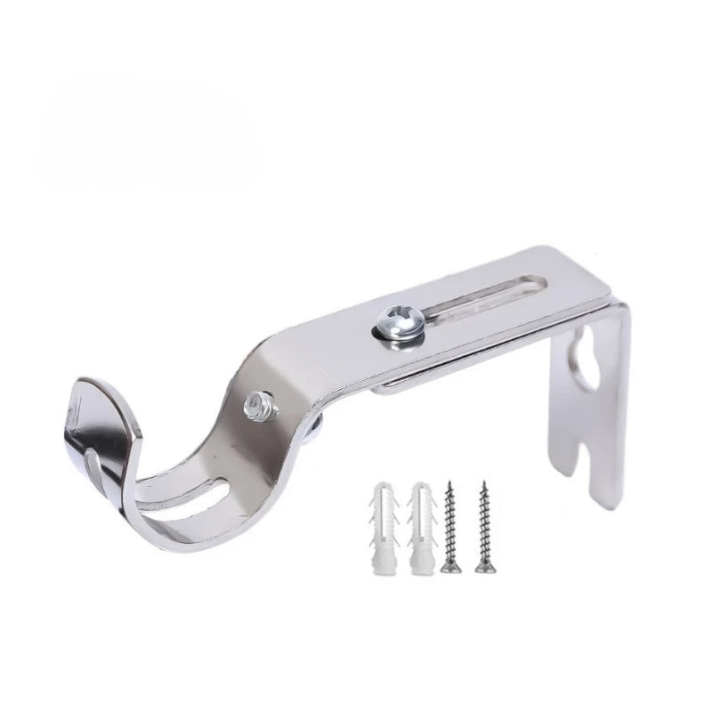 2/4Pcs Adjustable Extendable Durable Window Curtain Rod Holder With Screws Wall Bracket Hanging Hooks Furniture Hardware Tools