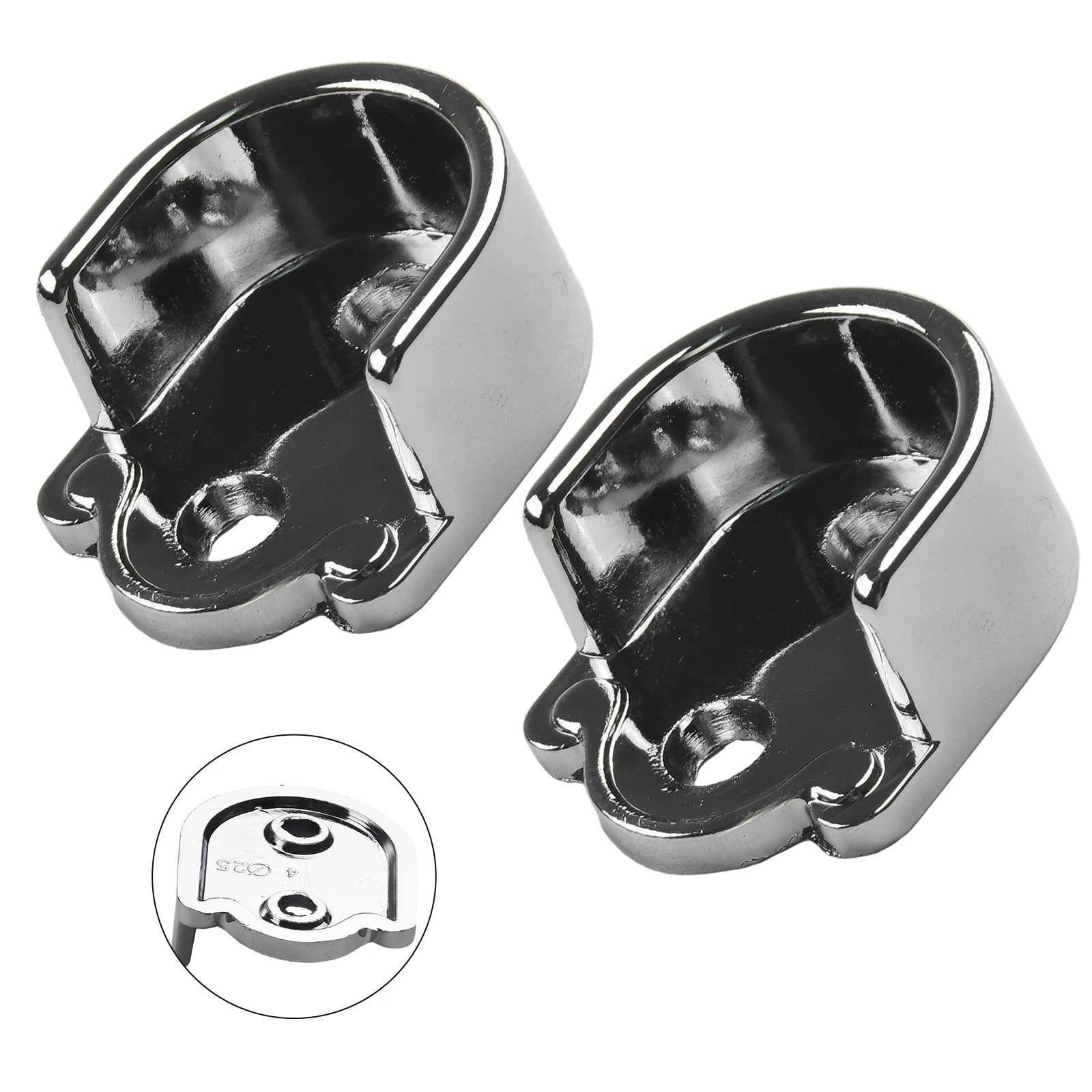 Wardrobe Rail Hanger Rod Socket Support Tube Round End Bracket Holder Heavy Duty U Shaped Rod Socket Home Hardware Accessories