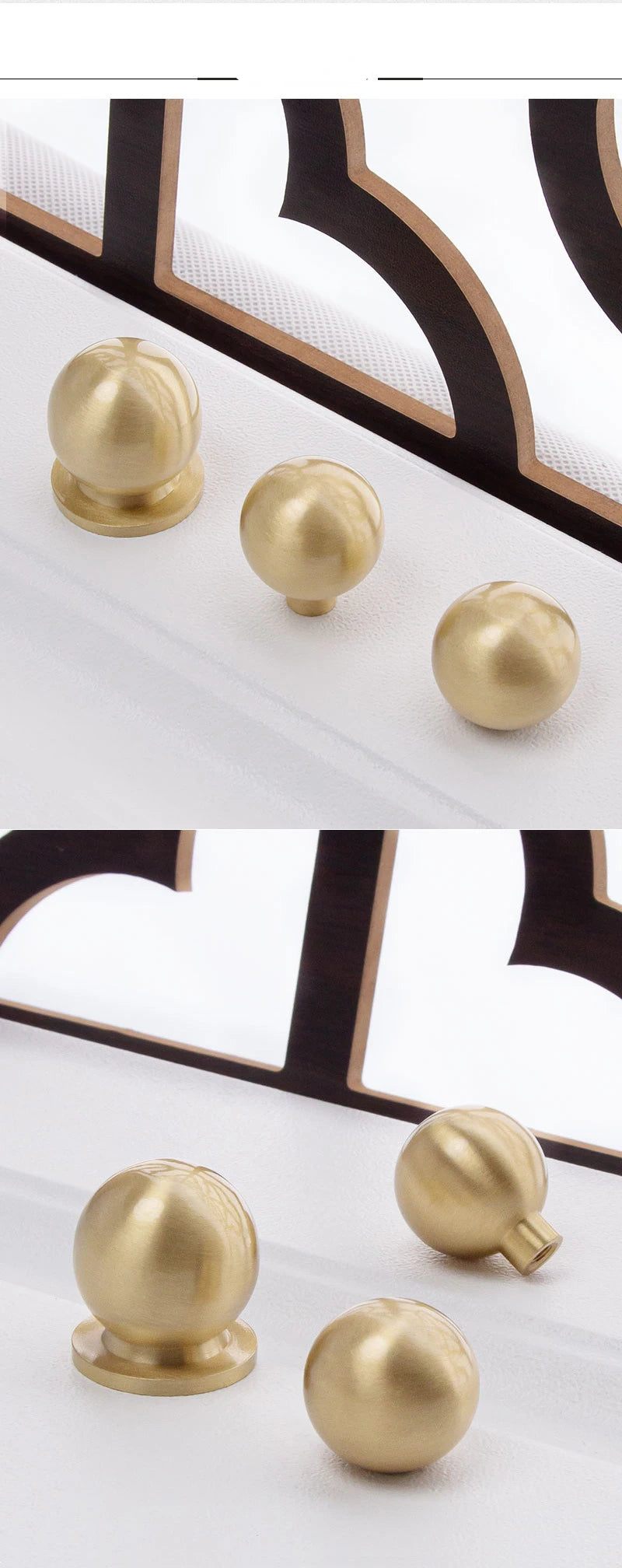 Home Wardrobe Door Pull Round Solid Brass Pulls Antique Cabinet Drawer Small Handles Modern Furniture Handles Single Hole Knobs