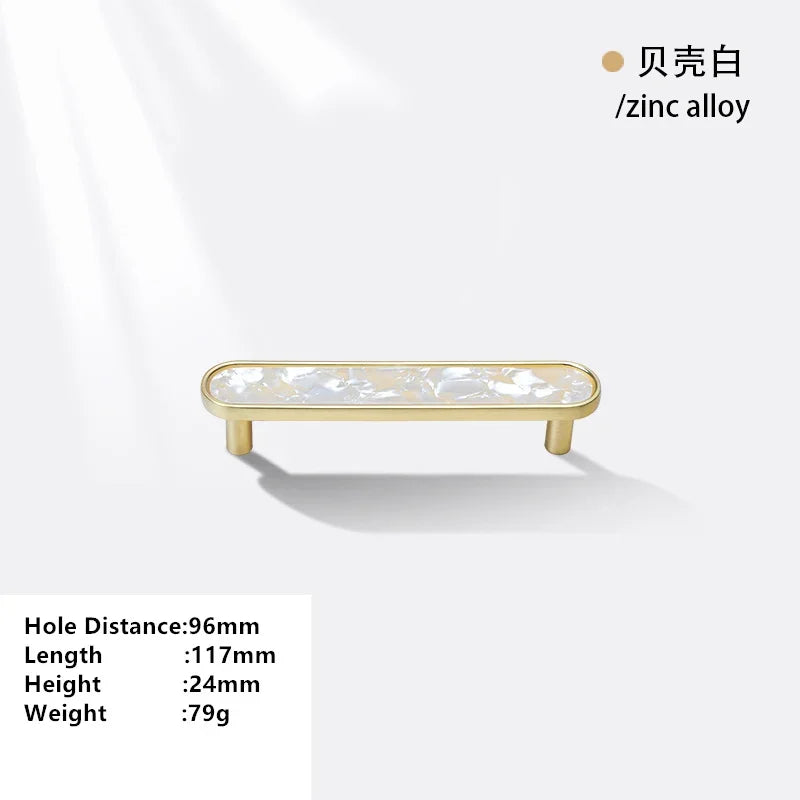 Handles Drawer Cabinet Furniture Kitchen Handles for Cabinet Knob Door Drawer Furniture Kitchen Knob Brass Polychrome Shell
