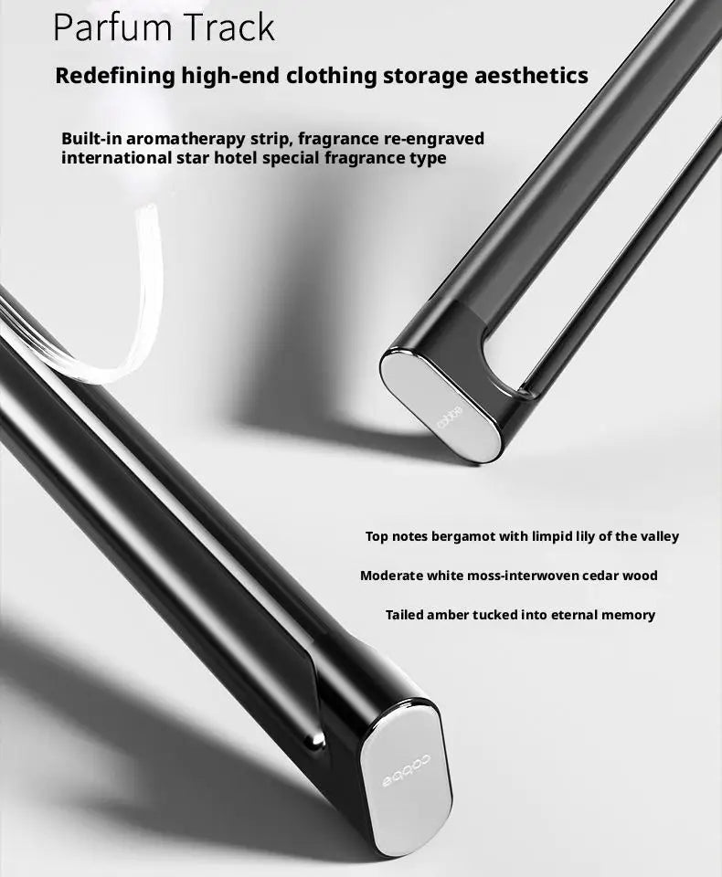Retractable Closet Pull Out Rod Wardrobe Trousers Rack Clothes Hanger Top-mounted Damping  Slide Rail Valet Rod Pull-out Rack
