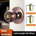 New Stainless Steel Round Ball Door Knobs Handle Passage Entrance Lock Entry for Bedrooms Living Rooms Hardware Accessories