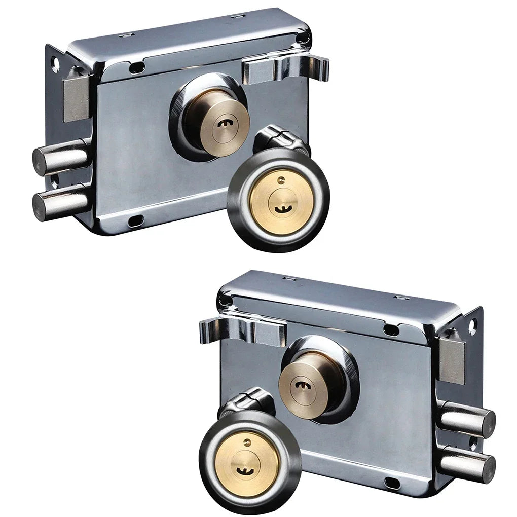 Exterior Iron Door Locks Security Anti-Theft Lock Multiple Insurance Lock Wood Gate Lock Hardware Household Indoor Dormitory