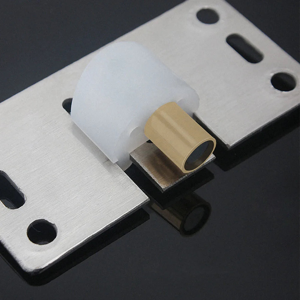 1pc Sliding Door Wheels Pulley Rollers 74x37mm Stainless Steel Furniture Hardware Wardrobe Sliding Door Adjustable Wheels