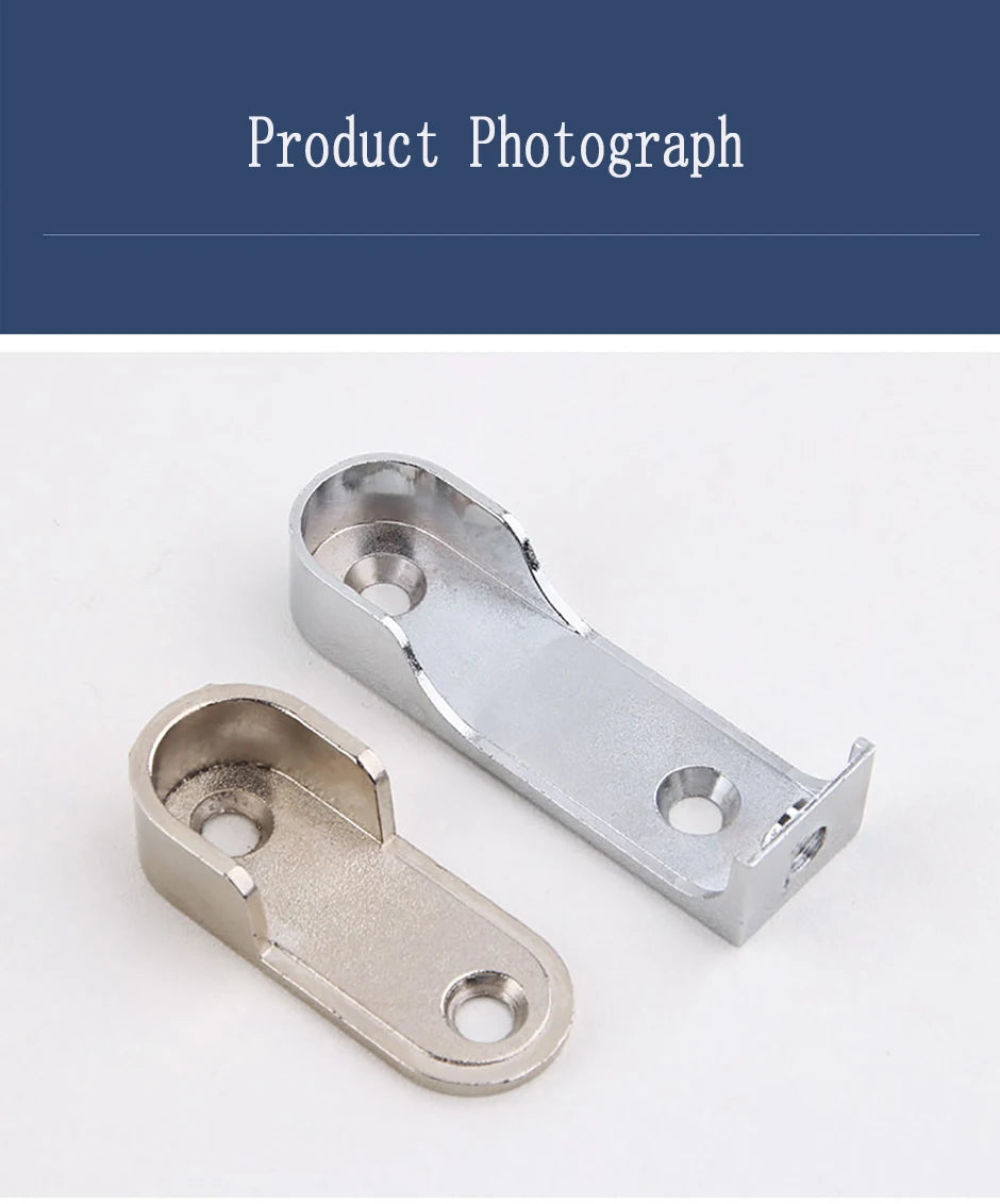 2/4/PCS Wardrobe Clothes Tube Support Closet Rod Pole End Bracket Thickening Holder Cupboard Hardware Furniture Accessories