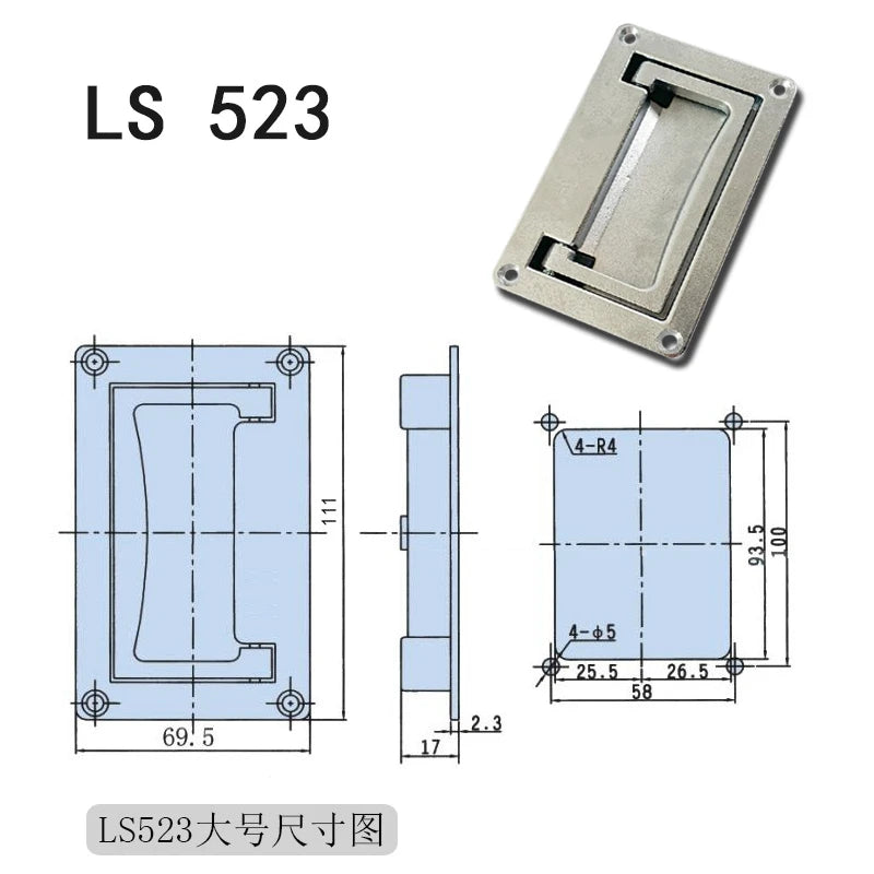 Modern Industrial Hidden Panel Folding Cabinet Door Drawer Handles - Kitchen Furniture Hardware