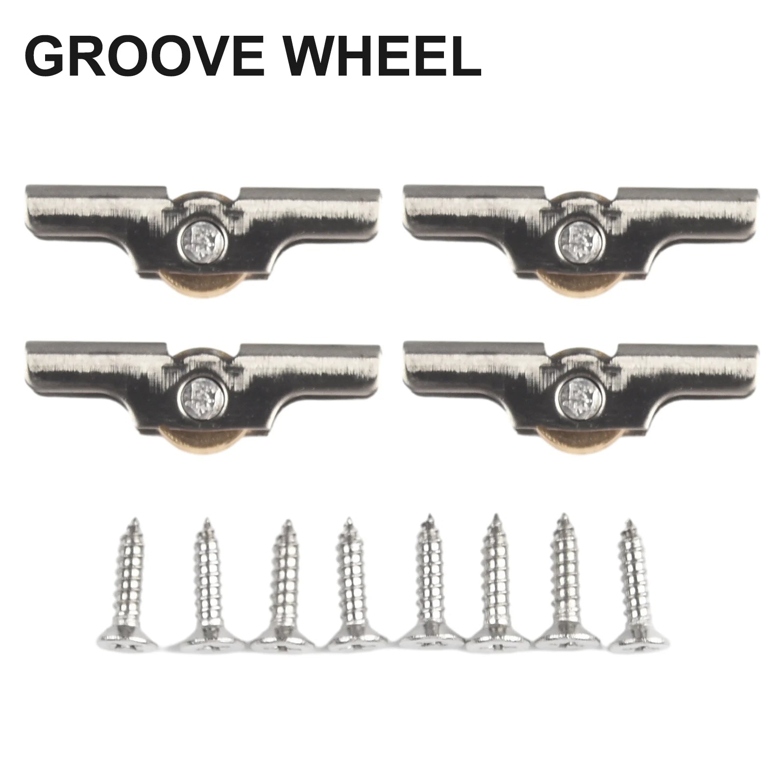 4Pcs Stainless Steel Sash Pulley Sliding Door Roller  Runner Wheel Track Pulley  Furniture Door Hardware Mute Wheel