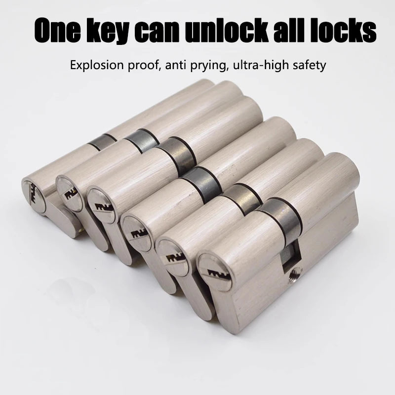 lock cylinder door with master key Indoor entrance door lock 60mm 70mm 80mm Eccentric lock cylinder same key Customize