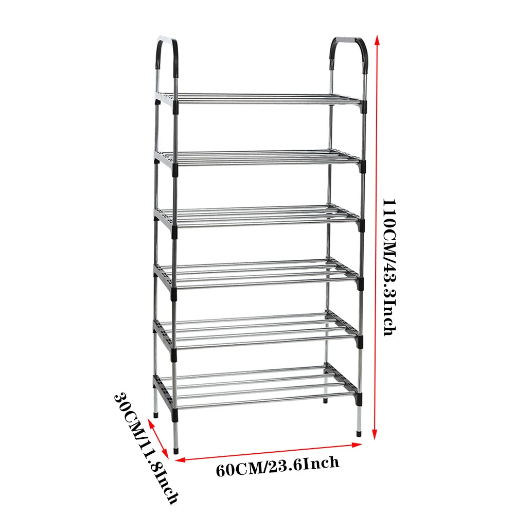 Multi-layer simple shoe rack entrance door storage rack household shoe rack can be stacked to save space shoe rack