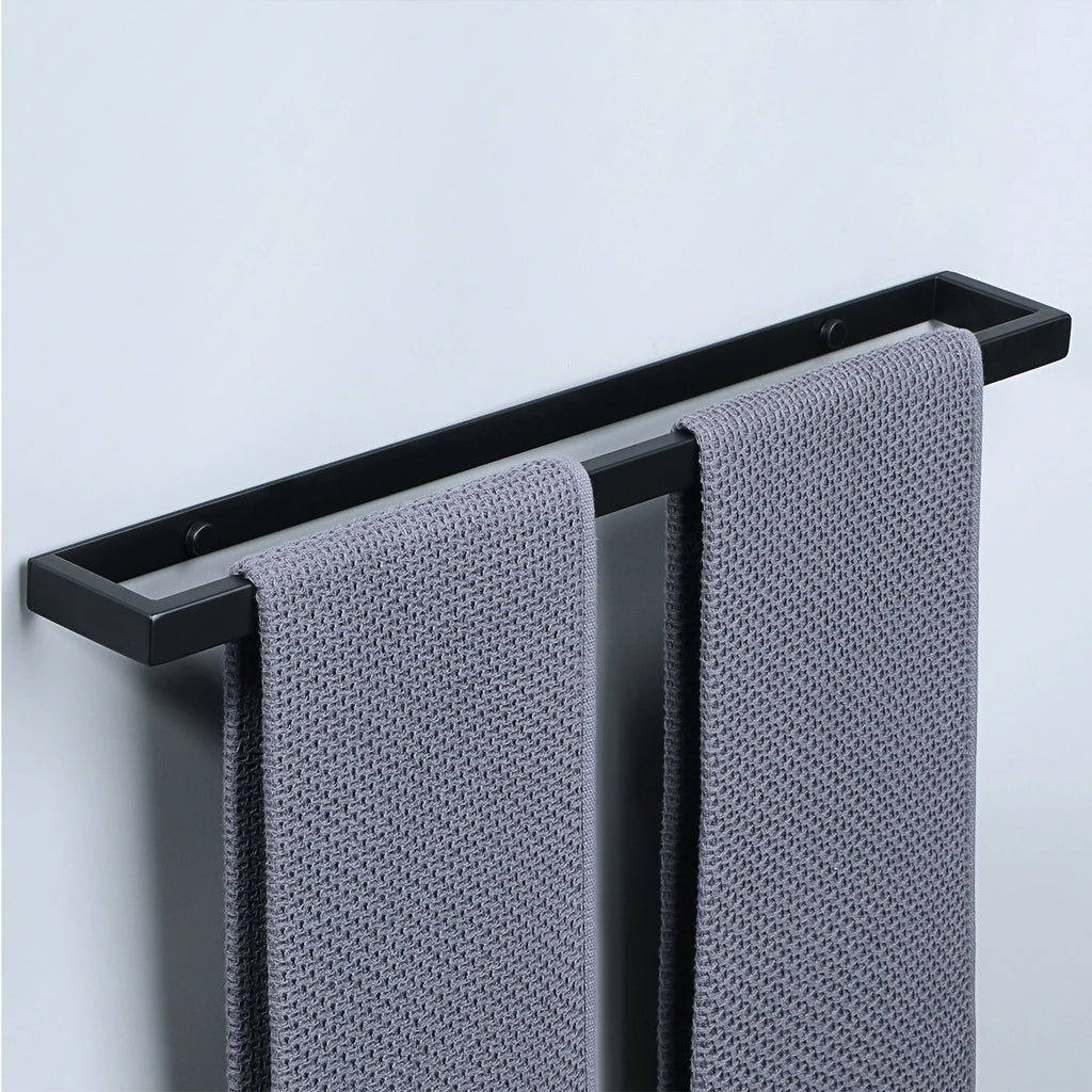 Bathroom Hardware Black Bath Robe Hook Towel Rail Bar Rack Bar Shelf Tissue Paper Holder Bathroom Accessories