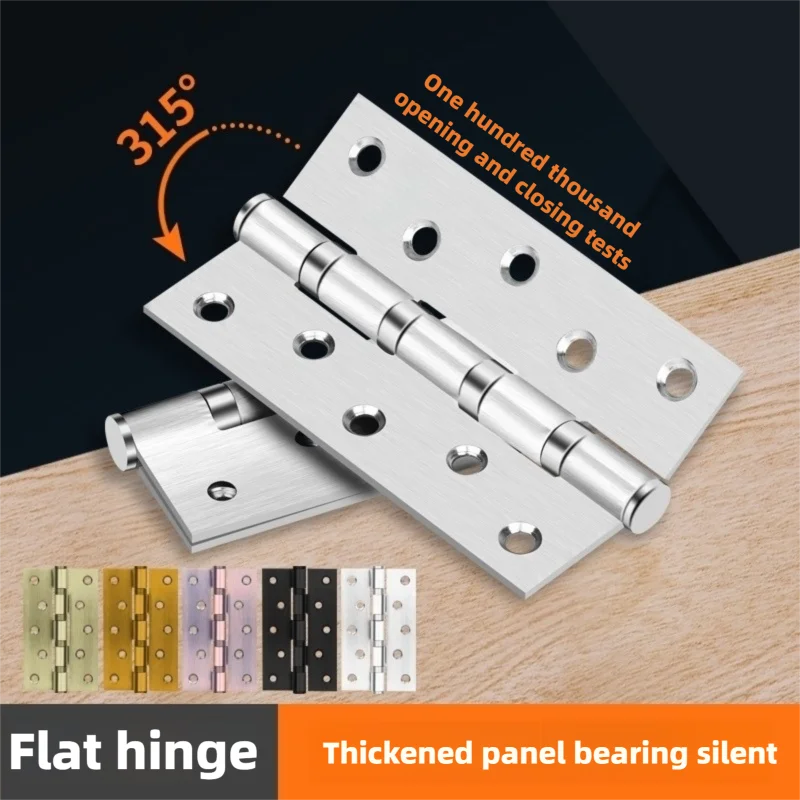 Door Hinges Stainless Steel Ball Bearing Hinge Door Hinges For Interior and Exterior Doors Square Corner Heavy Duty Wood Doors