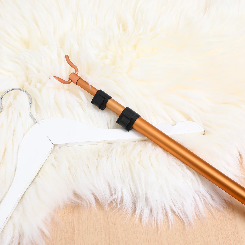 Pole Closet Hook Clothes Reach Stick Rod Retractable Reacher Hanger Garment Drying Clothing Poles Telescoping Hanging Closet Rod
