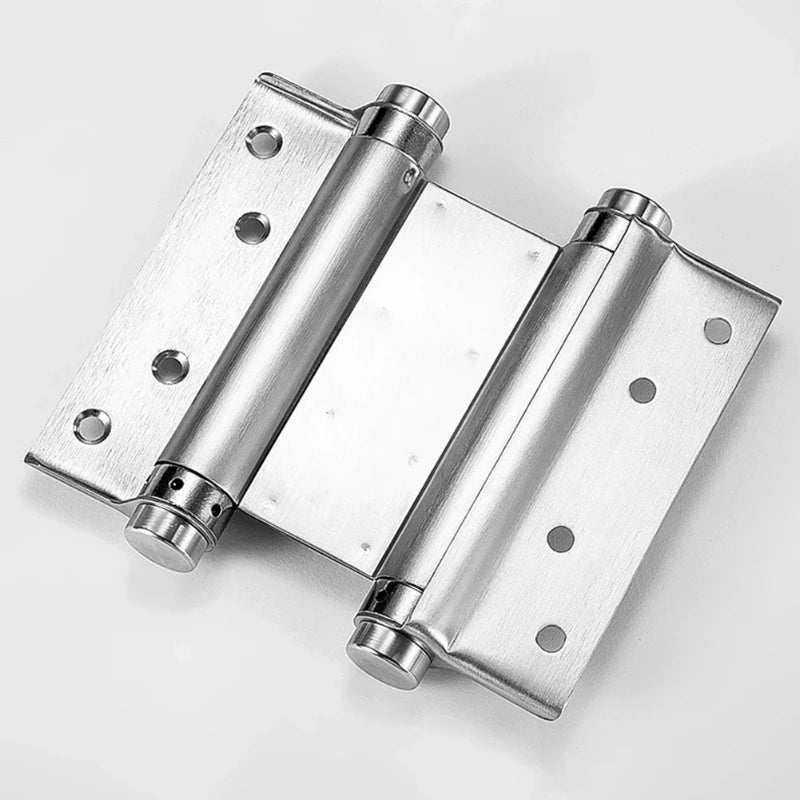 Double Spring Hinge Two-Way Free Door Hinge Stainless Steel  Automatic Door Closing Garage Door Hinges Fence Dedicated Hardware