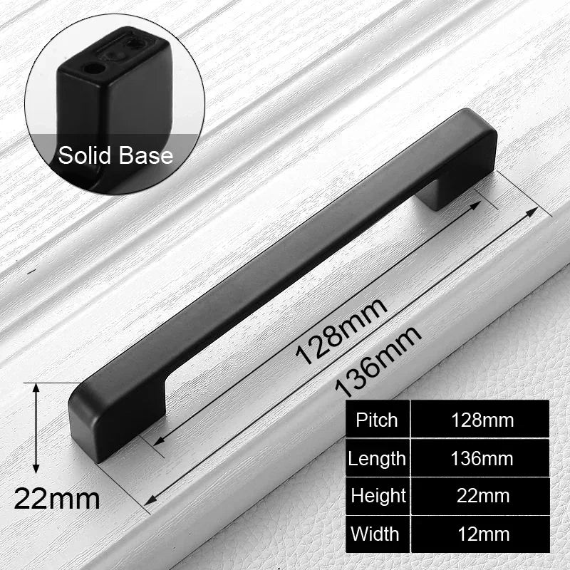 Black Handles Furniture Cabinet Knobs Muebles  Kitchen  Drawer Knobs Cabinet Pulls Cupboard  Knobs