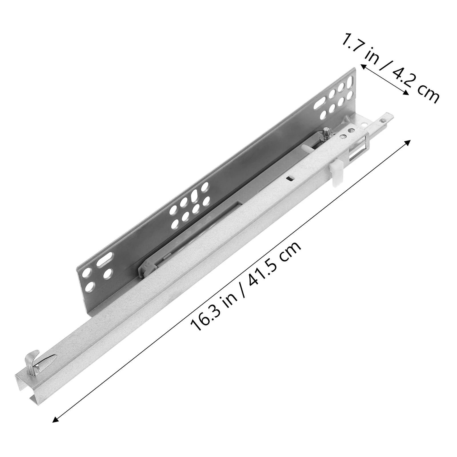 2pcs Cold Rolled Steel Drawer Slides Heavy Duty Undermount Concealed Soft Close Rail Cabinet Slides Replacement Dresser Slides