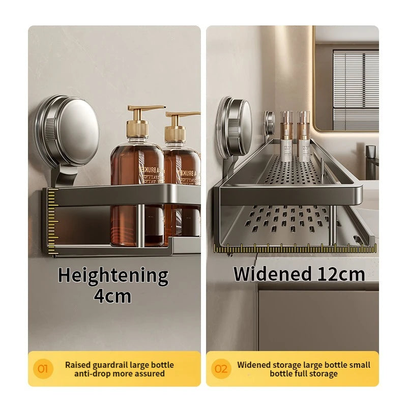 Bathroom,Suction Cup Storage Rack, Non Perforated Toilet, Washbasin, Washbasin, Wall Storage Rack