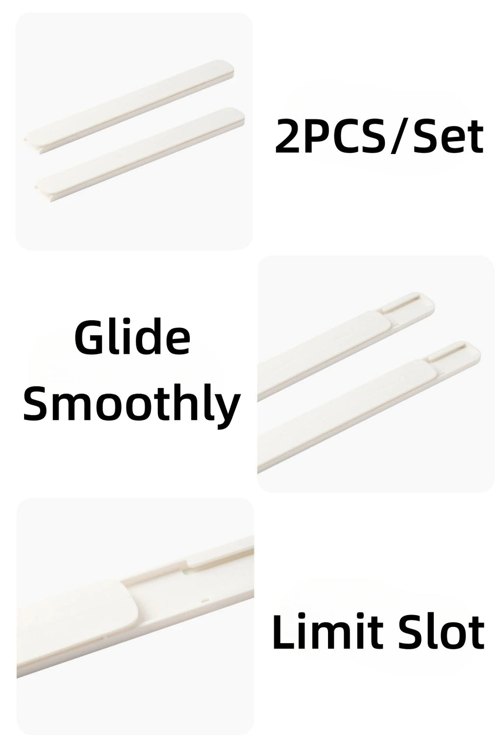 2PCS Home Storage Rack Track Closet Slide Home Kitchen Bedroom Storage Accessories Pullout Track Drawer Basket Pull Rail Slides