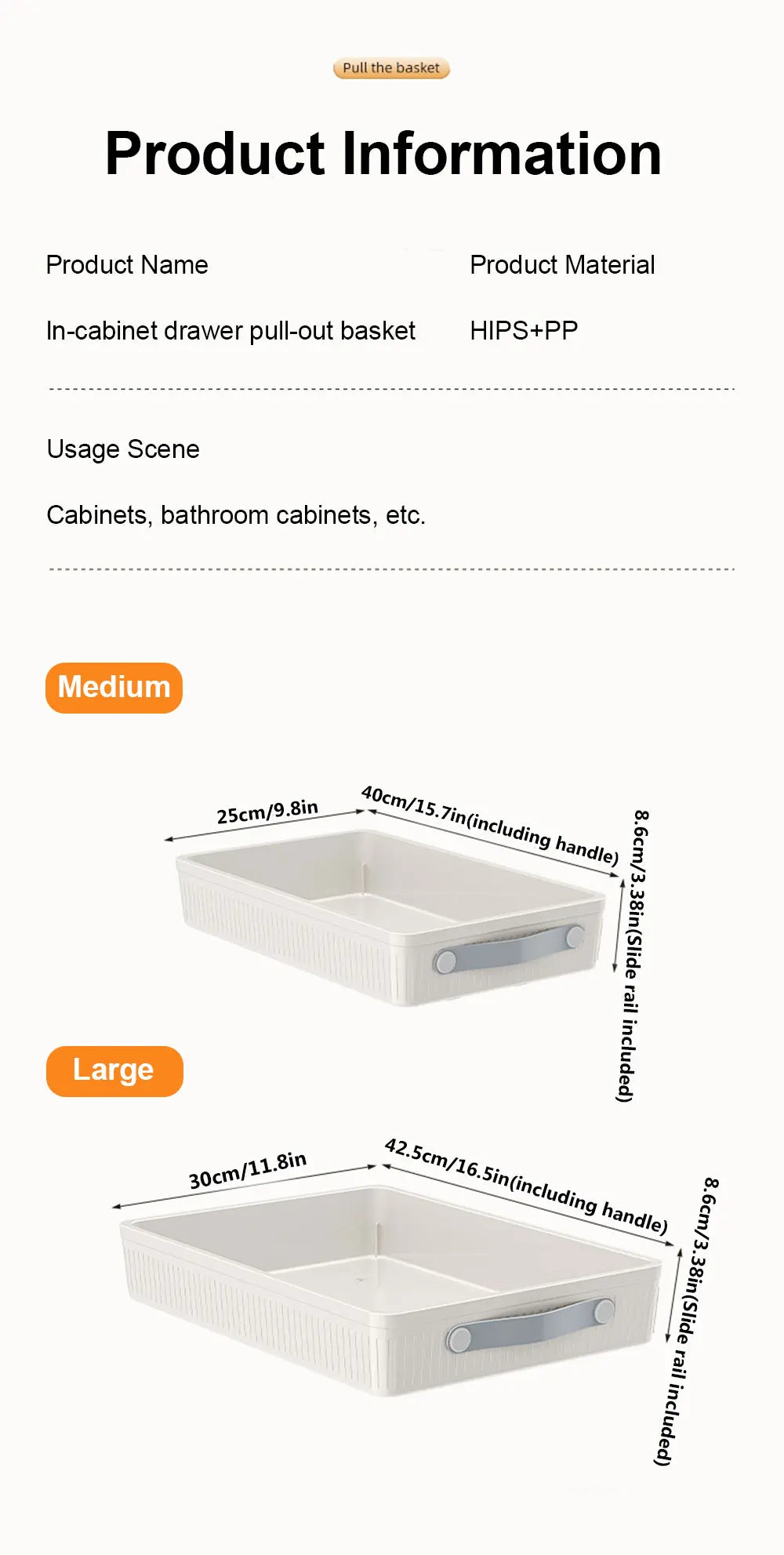 Pull Out Storage Tray Kitchen Sliding Cabinet Shelf with Slide Rails Drawer Spice Rack Bowl Dish Shelf Pantry Kitchen Organizer