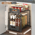Pull-Out Cabinet Organizer - Adjustable Storage Shelf for Spices, Dishes & Kitchen Essentials | Multi-Purpose Drawer Rack