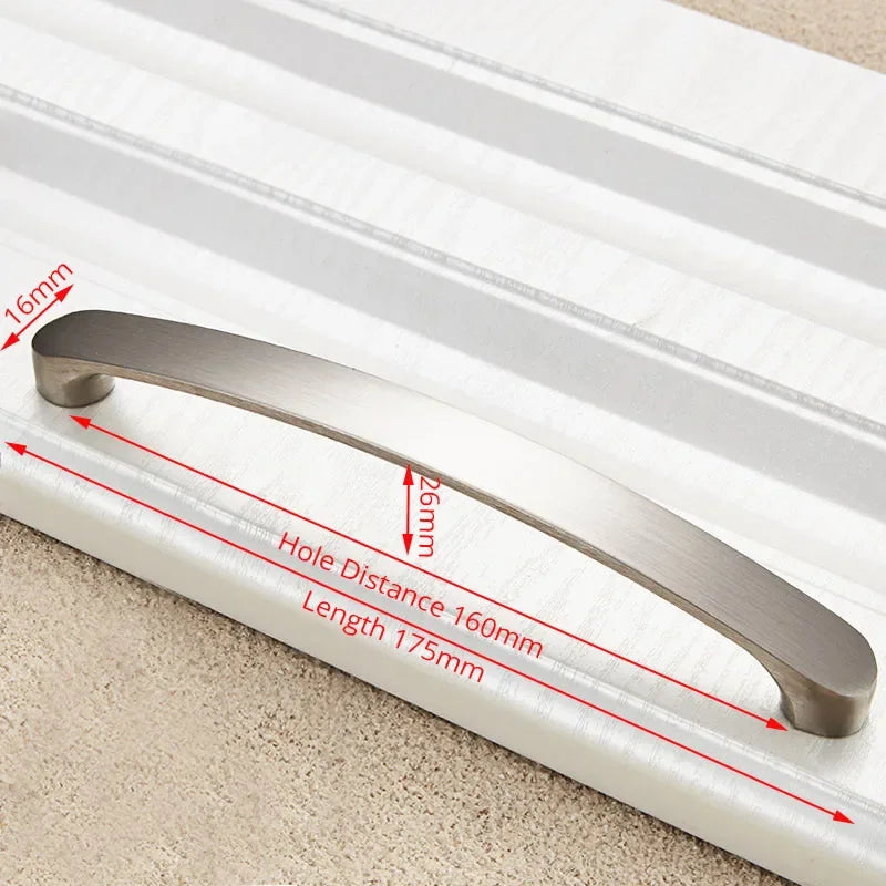 Modern Furniture Handle Hardware Cabinet Handles Knobs Aluminum Alloy Door Kitchen Knobs Brushed Cabinet Pulls Drawer