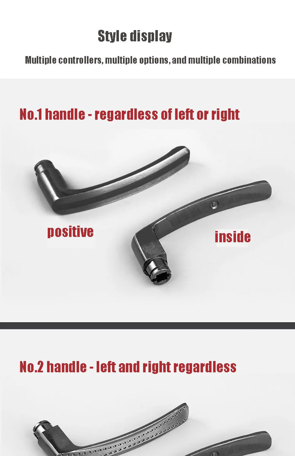 Solid Handle For Anti-theft Door Durable Non Rusting  Thickened Material Household Door Room Bedroom Universal Handle