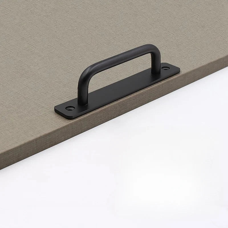 Barn Door Handles, Sliding Door Handle, Black Cabinet Handles, Door Pull Handle, Aluminum Alloy Door Pulls with Plate