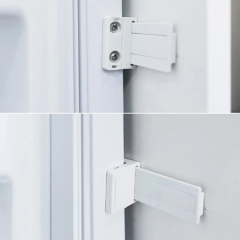 Refrigerator Slide Rail 1Set Embedded Fridge Door Mounting Kit Sliding Guide Rail With Installation Tool For Easy Movement
