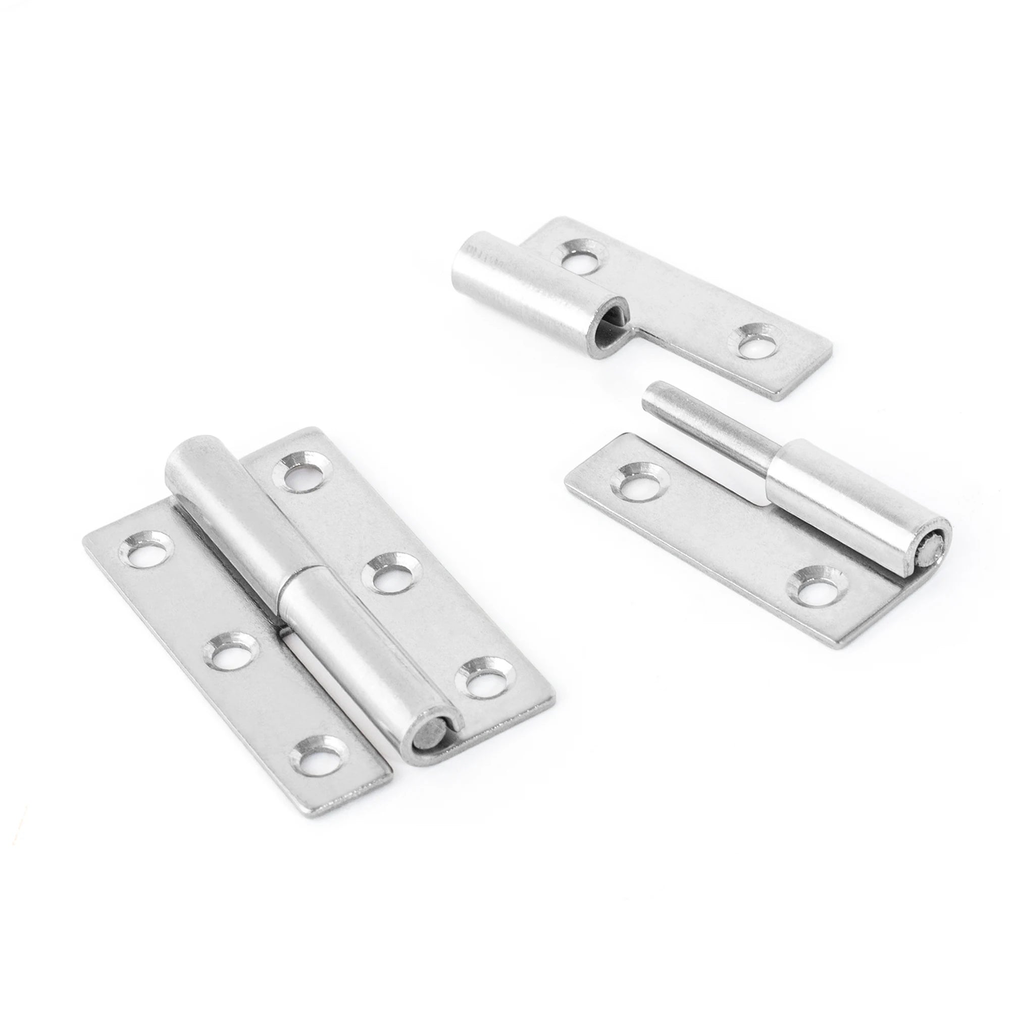 2PCS Stainless Steel Detachable Hinge 270 Degree Black Removable Wooden Furniture Door Hinges for Cabinet Cupboard Closet Box