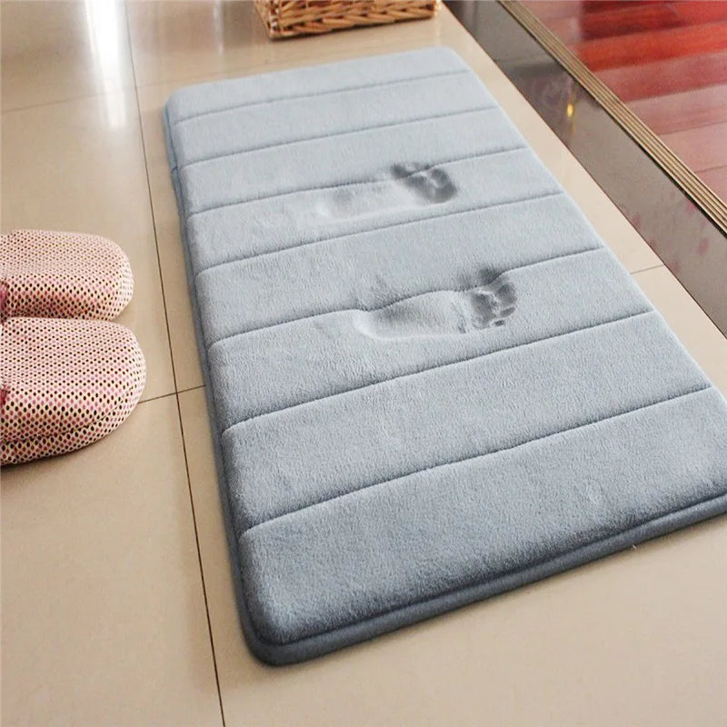 Water Absorption Rug Bathroom Mat Shaggy Memory Foam Bath Mat Set kitchen Door Floor Mat Carpet For Toilet Non Slip   bath mats