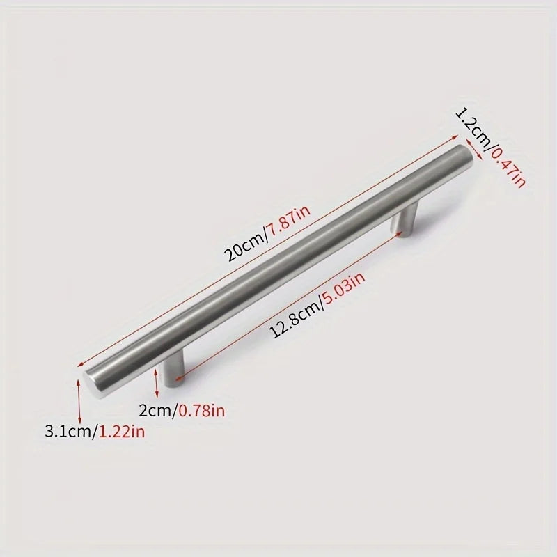 12 Pcs Modern Stainless Steel Cabinet Pulls Modern Arch Design Brushed Metal Furniture Drawer Pull Hardware Pulls Bar Handle