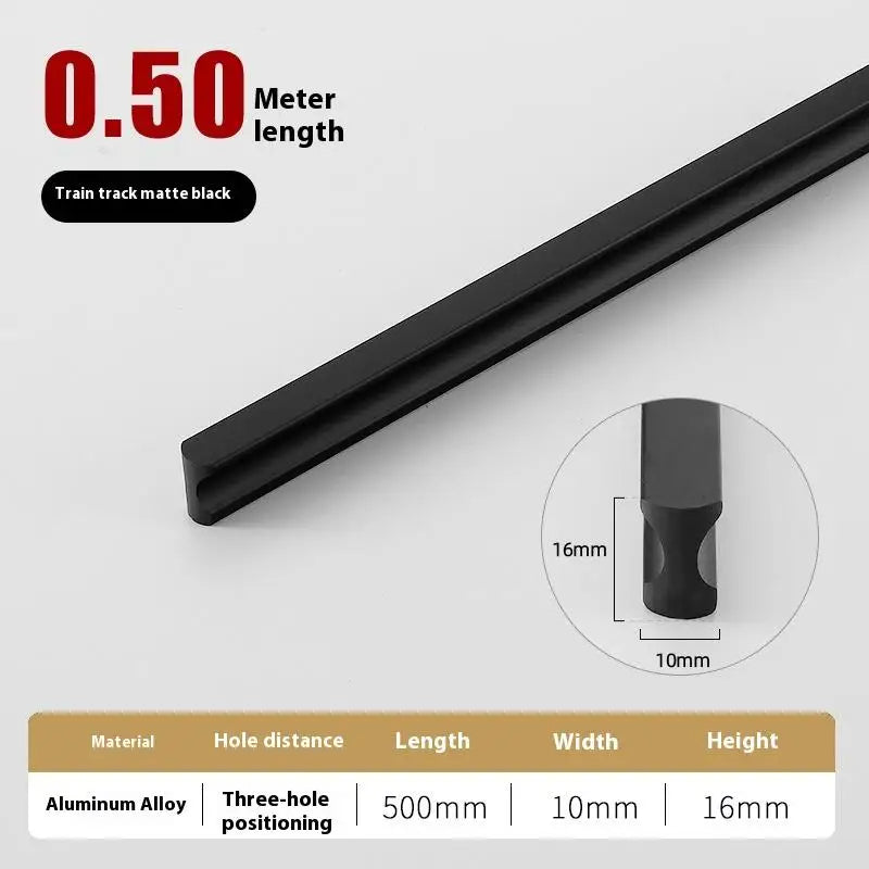 Modern Simple Light Luxury I-Shaped Cabinet Door Handle Extended Round Head Drawer Wardrobe Cabinet Furniture Door Handle