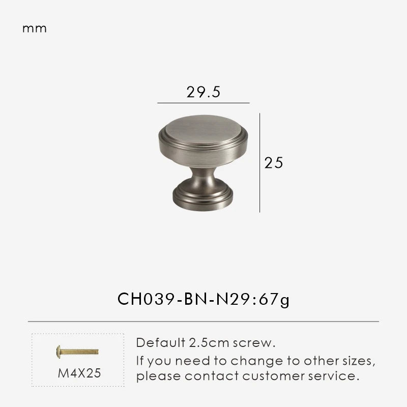 Nurlin Solid Brass Nickel Brushed Luxurious Silver French Modern Cabinet Handles Tbar Wardrobe Knobs