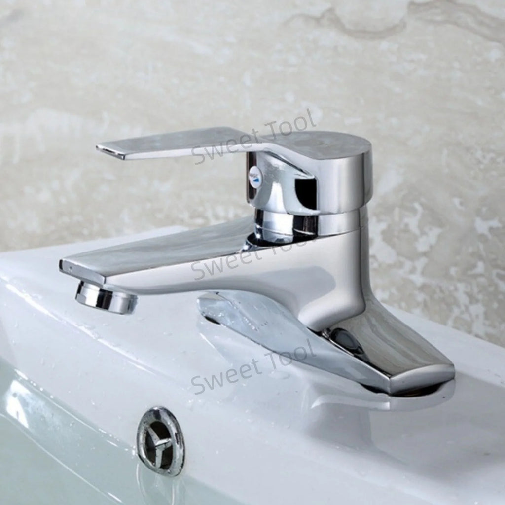 Bathroom Tap Hot and Cold Mixer Faucet Single Handle Double Hole Basin Accessories Toilet Faucet Washbasin Water Faucet