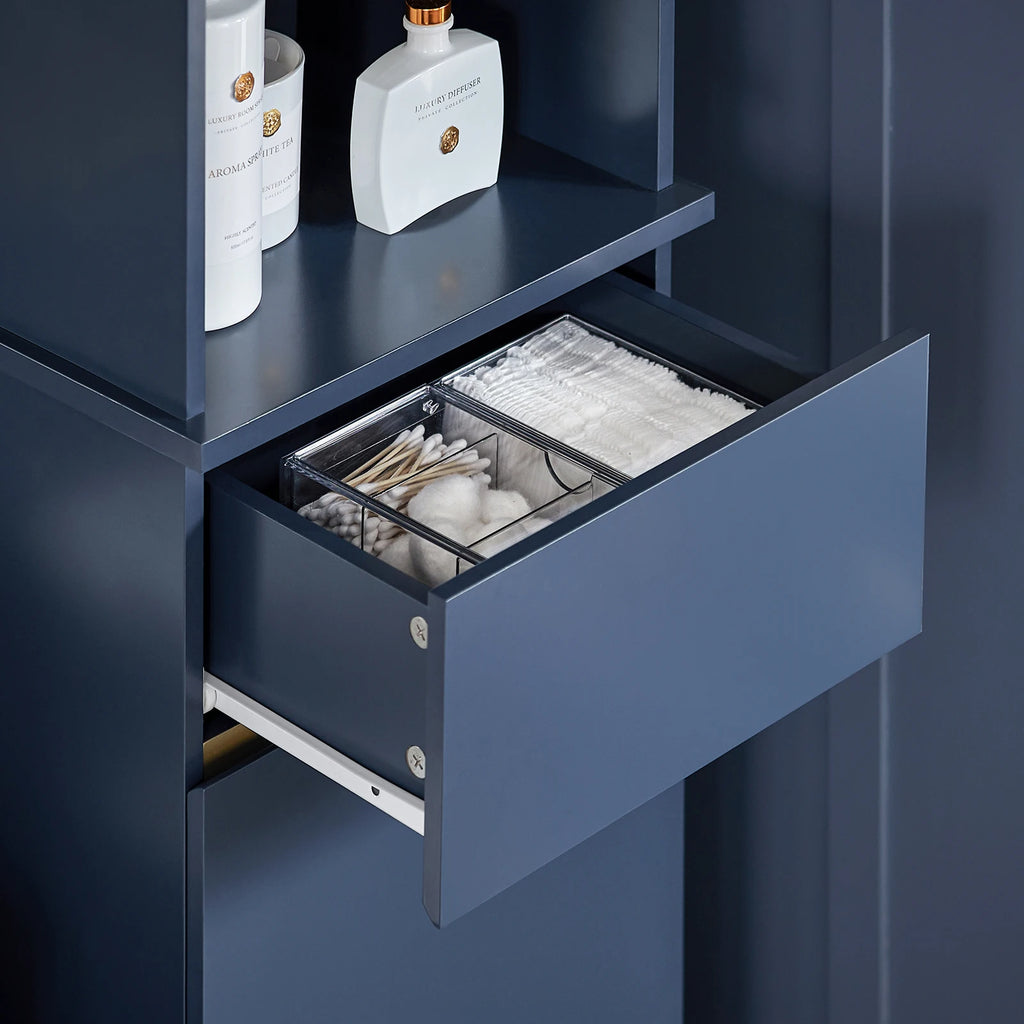 SoBuy BZR112 High wardrobe bathroom wardrobe bathroom wardrobe narrow bathroom shelf bathroom wardrobe bathroom furniture BHT approx. 35x170x30