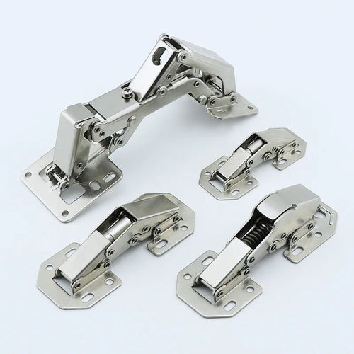 170 Degree Furniture Cabinet Door Hydraulic Hinge with Screws Soft and Slow Close Thick Door Panels Door Wardrobe Hinge Hardware
