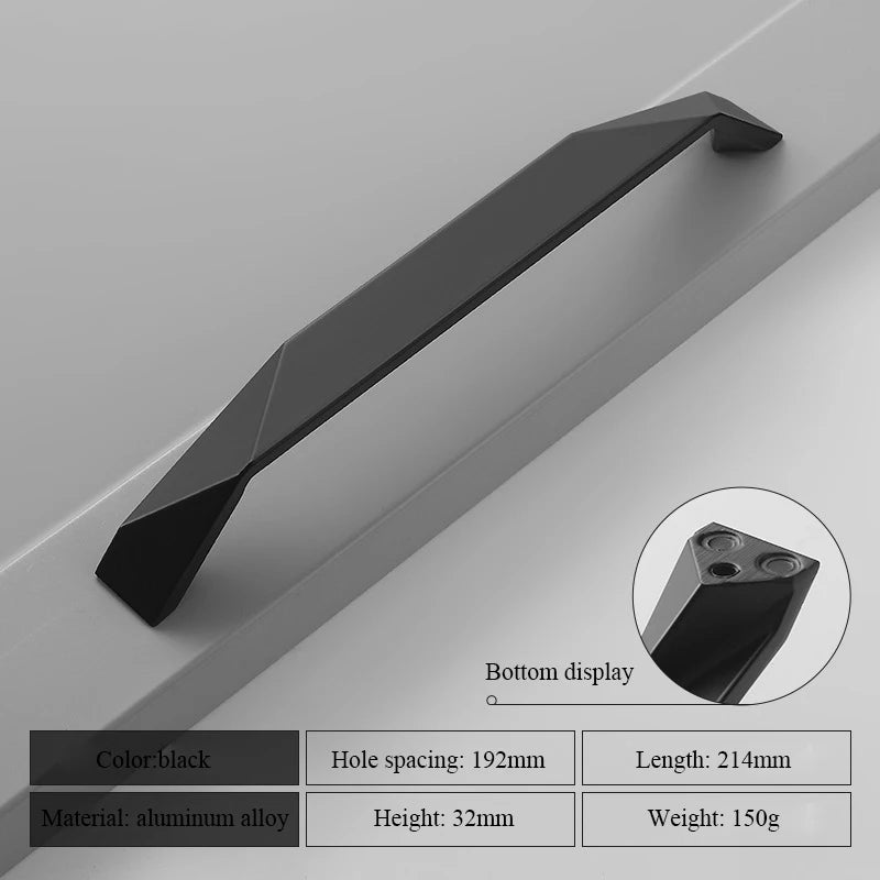 Modern Simple Geometric Design Golden Cabinet Handles Gray Drawer Knobs Kitchen Cupboard Door Handles Furniture Handles Hardware