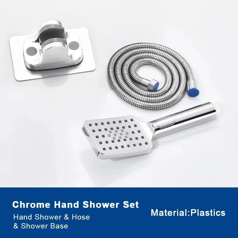 Grey/Silver T-Shaped Shower Set: Suitable for RVs and camper vans, tool-free installation, leak and explosion-proof.