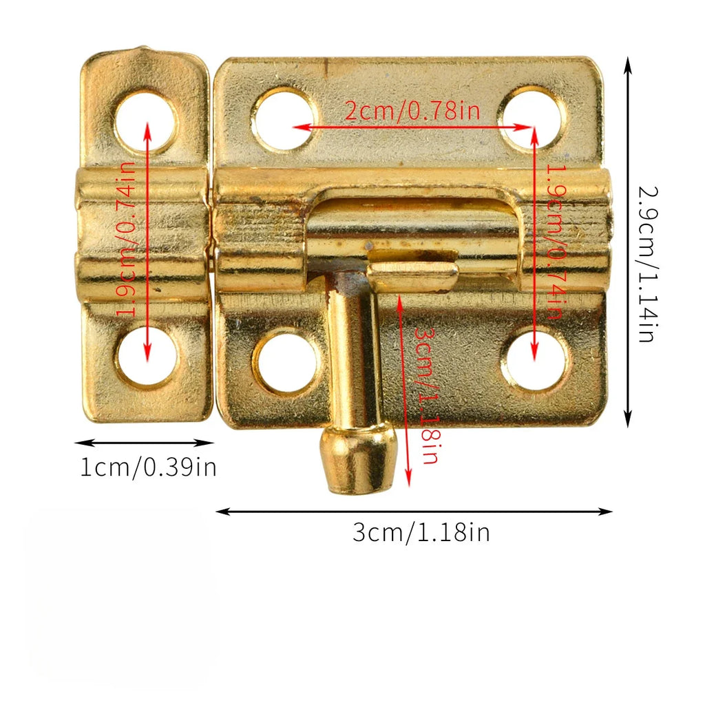 Door Security Slide Latch Lock with 6 Screws , 1 Pack/2 Pack Keyless Entry , Duty Iron Sliding , Easy to Install Gate