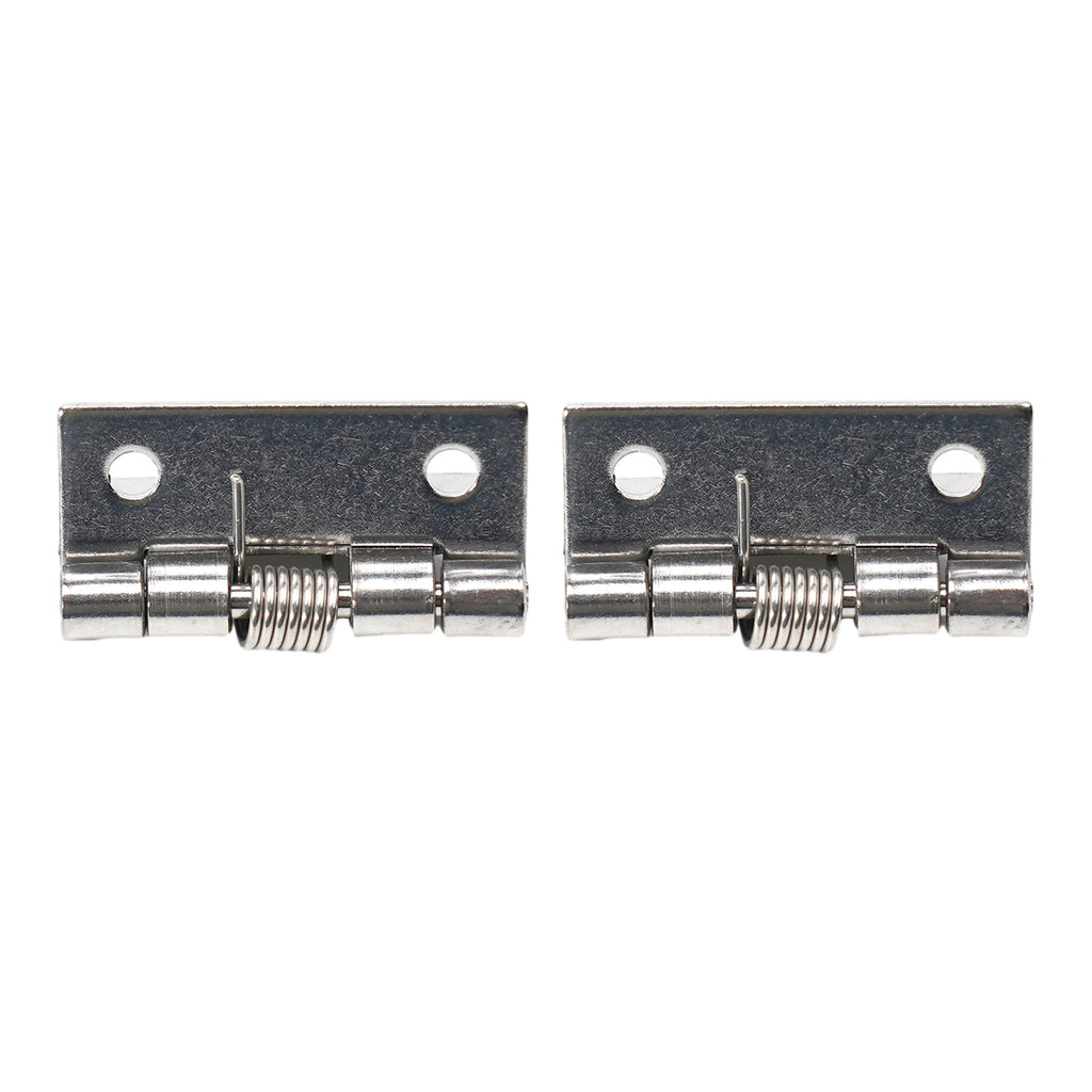 2pcs 1/1.5/2/3Inch Silver Spring Door Hinge Stainless Steel Self Closing Design Windows Cabinets Boxes Household Hardware