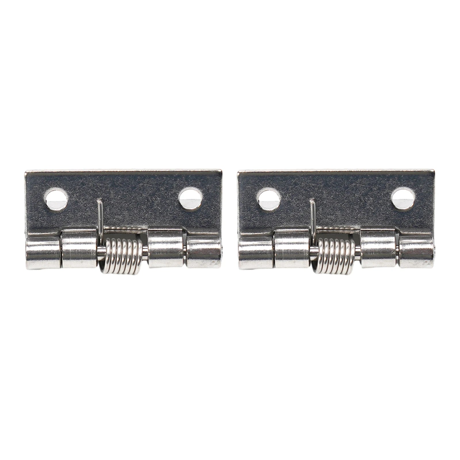 2pcs 1/1.5/2/3Inch Silver Spring Door Hinge Stainless Steel Self Closing Design Windows Cabinets Boxes Household Hardware