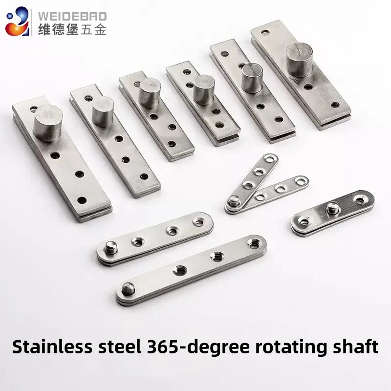 Stainless steel door rotating shaft hinge, 360° rotation, hidden rotating door hinge, furniture hardware