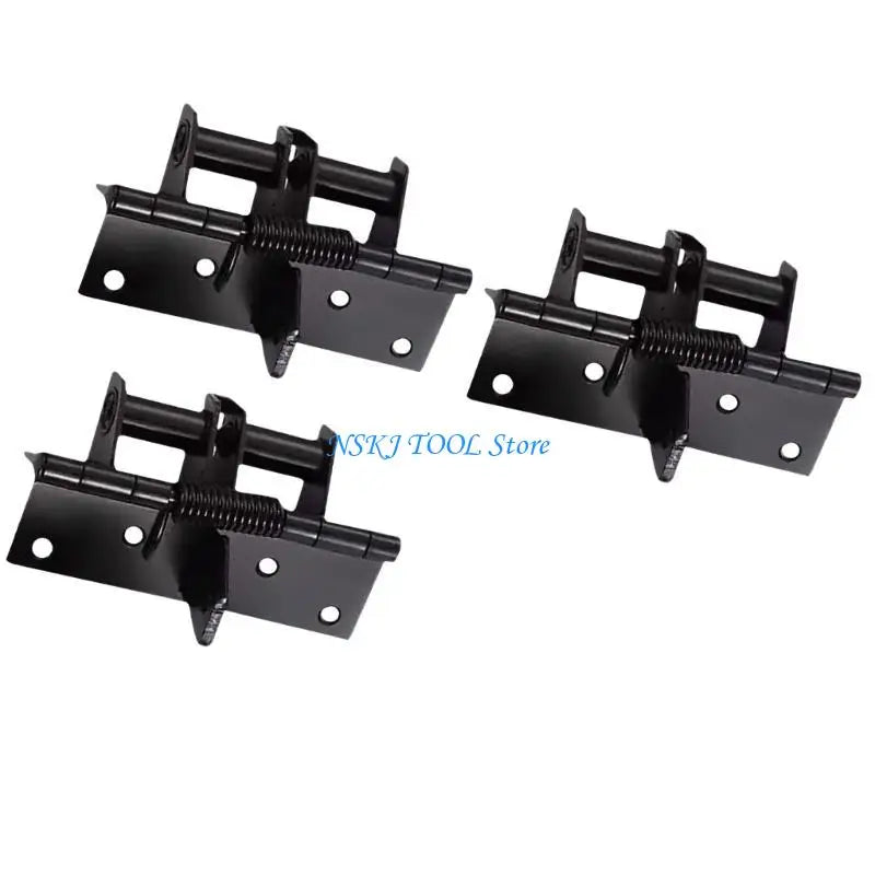 L8RC 3Pcs Closing Spring Door Hinge 90 Degree Positioning Automatic Door Closers Hinge Hardware for Wood Door Cabinet