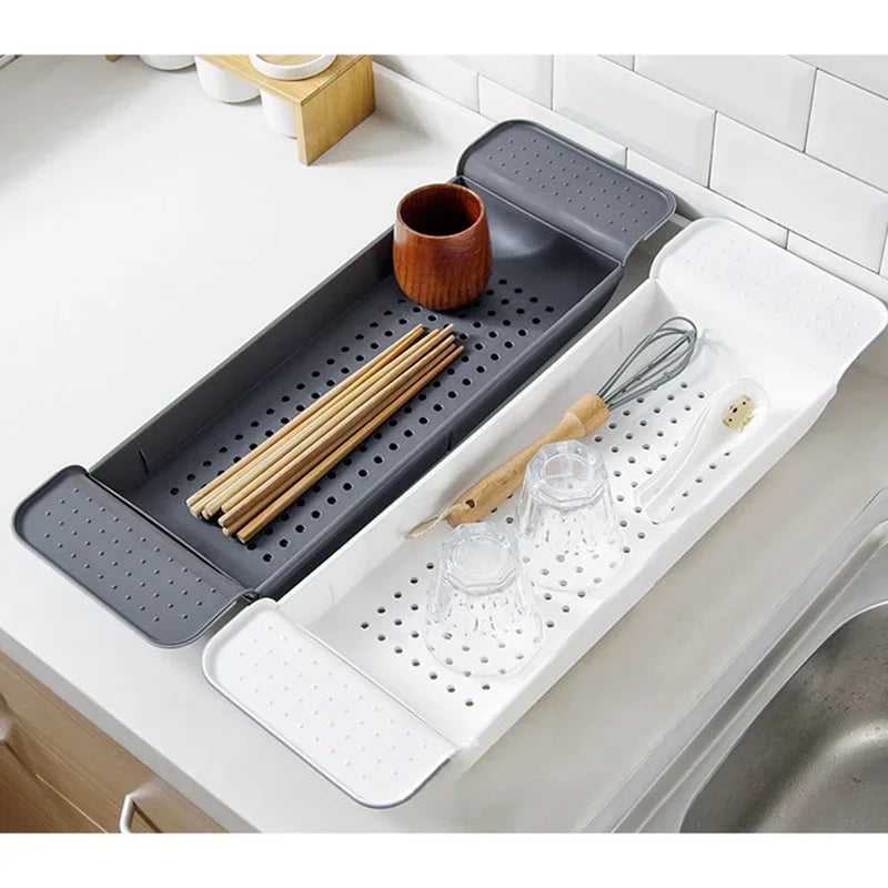 Bathroom Tray, Shower Caddy, Bamboo Bath Tub Rack, Towel Book Holder, Storage Organizer Accessories, Extendable Bathtub Shelf