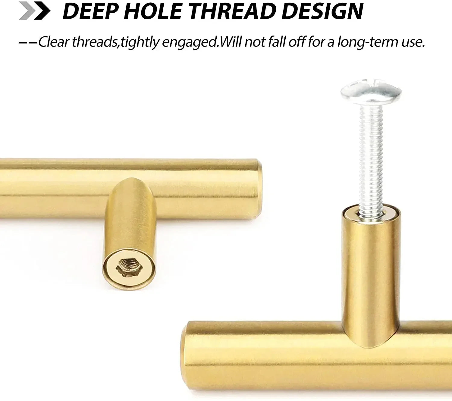 T Modern Minimalist Handles Brushed Brass Gold Cabinet Door Handles Zinc Alloy Bath Drawer Handles Kitchen Furniture Hardware