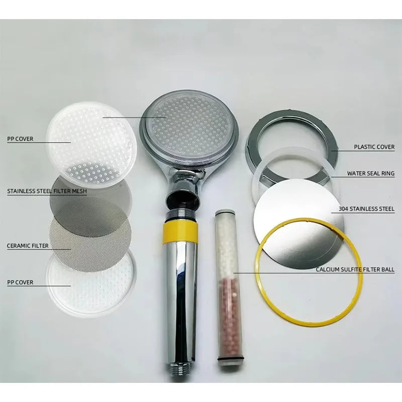 Bathroom Double Filter Shower Head, Toilet Shower Head, Removable Handheld Shower Head